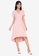 ZALORA BASICS pink Short Sleeve Hi-Low Dress B7E93AA59162E5GS_8