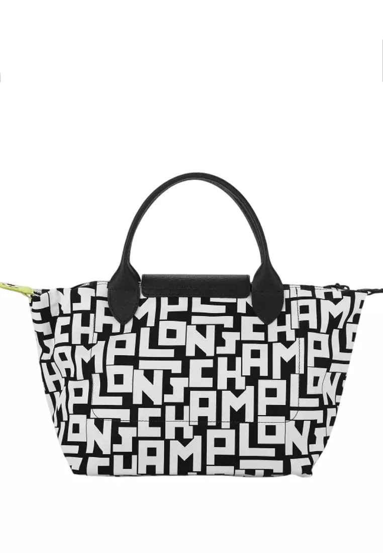 Le Pliage LGP Small Top Handle Bag - White/Black