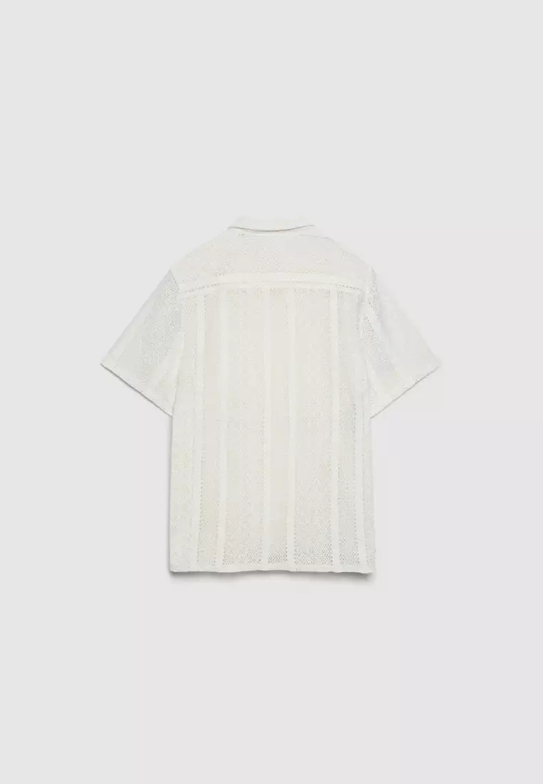 Men's Crochet Bowling Shirt