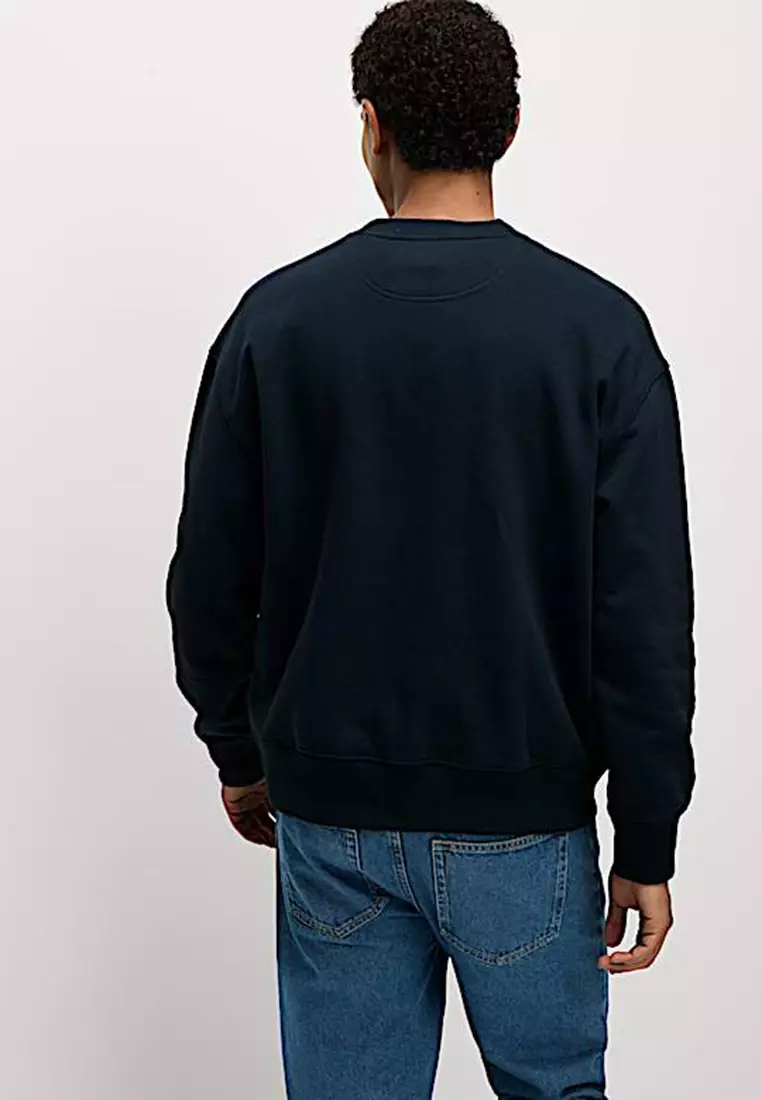 Oversized Cotton Rich Crew Neck Sweatshirt