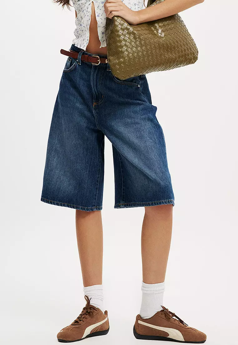 Lyocell Wide Denim Jorts
