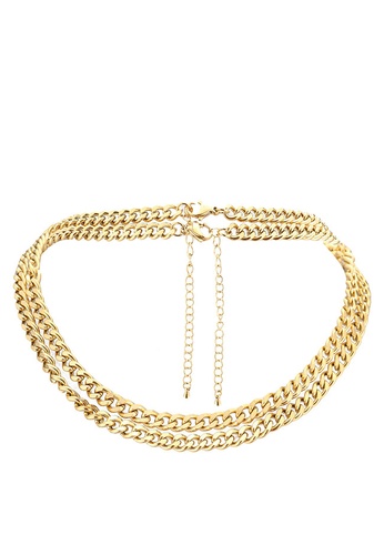 ALDO gold Couplet Chain Necklace Set ED781AC034368BGS_1
