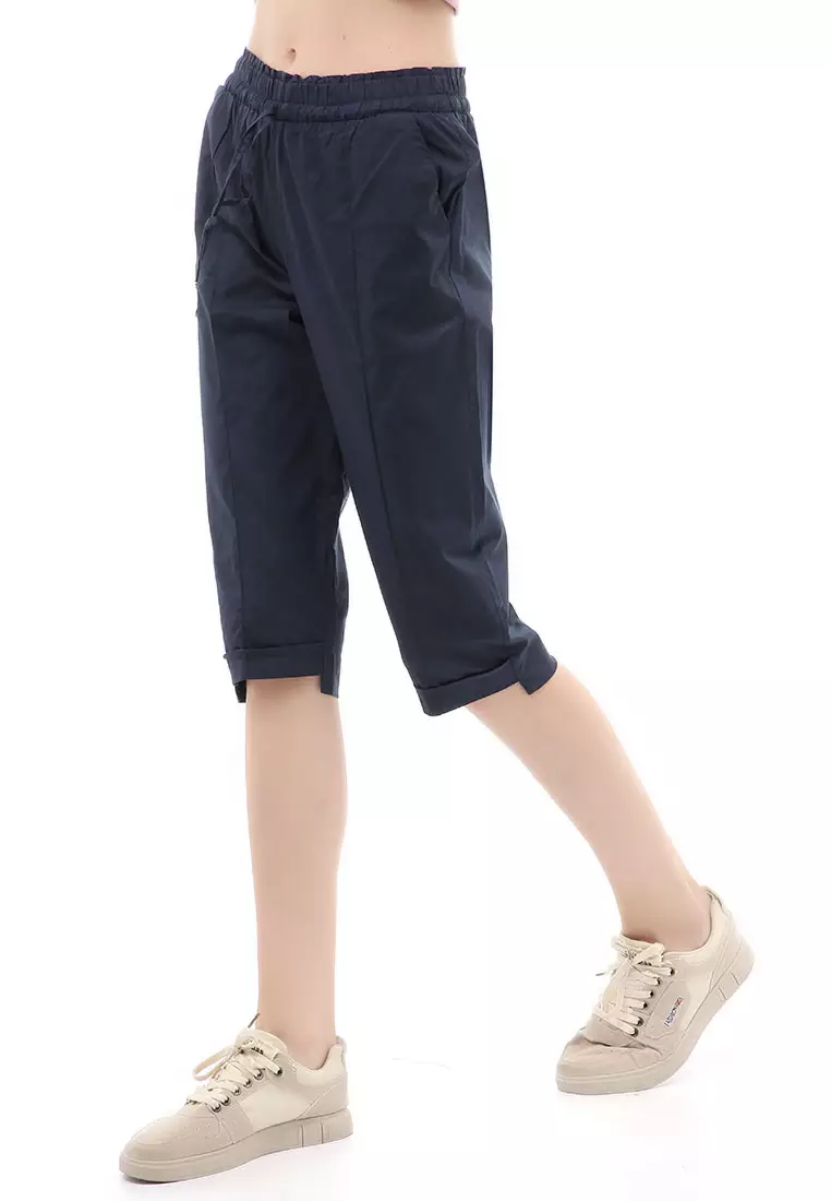 Madoc Short Pants Celana Pendek Kasual Wanita 3/4 Street Material Cotton ORGINAL - Navy