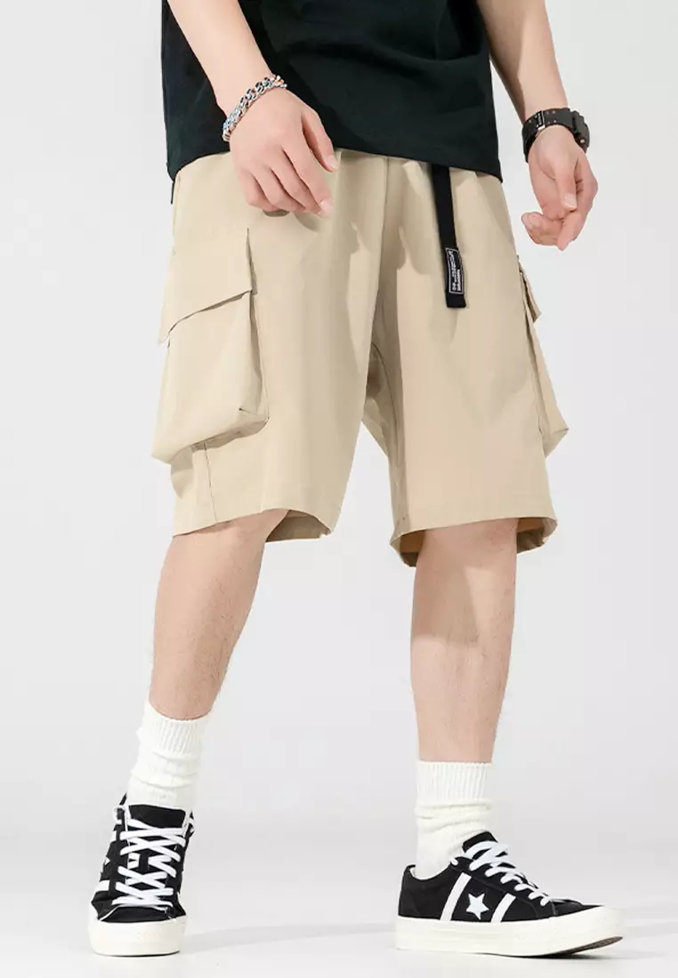 Mens cargo shorts clearance with snap pockets