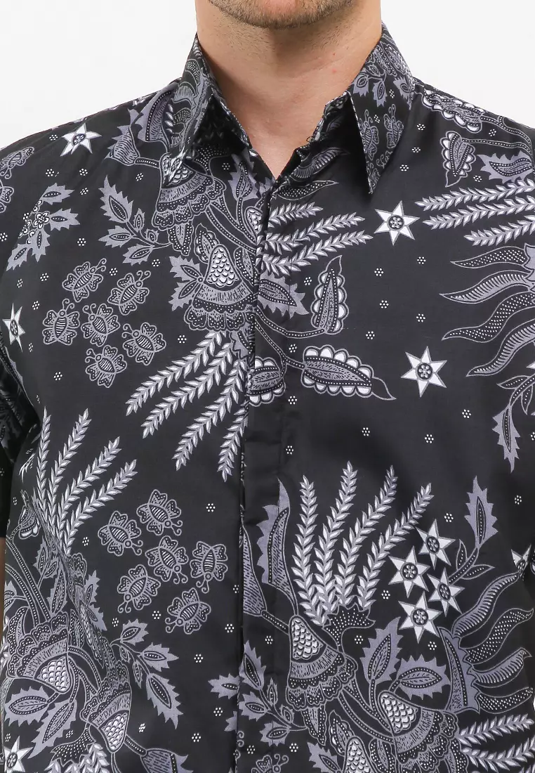 Manggar Kemeja Batik Exclusive Premium Pria Casual Modern Lengan Pendek