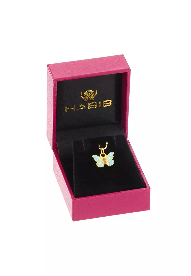 HABIB 999/24K Yellow Gold Pendant (Butterfly) 9GP01190525