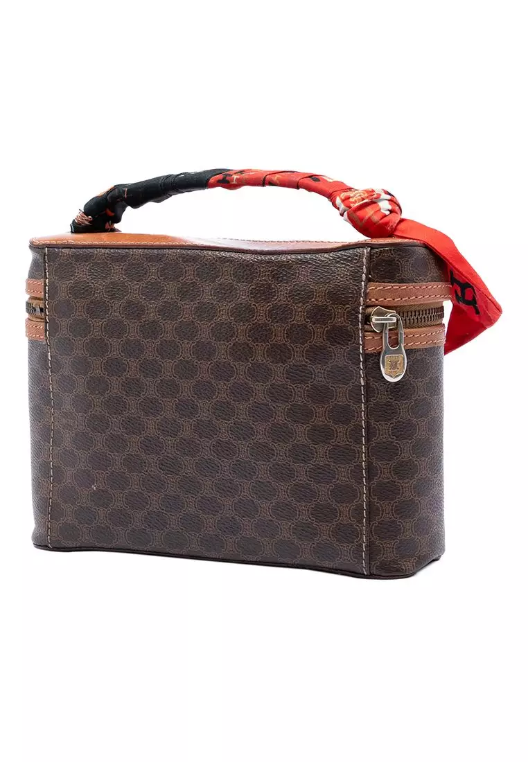 Pre-Loved Celine Macadam Coated Canvas Vanity Bag