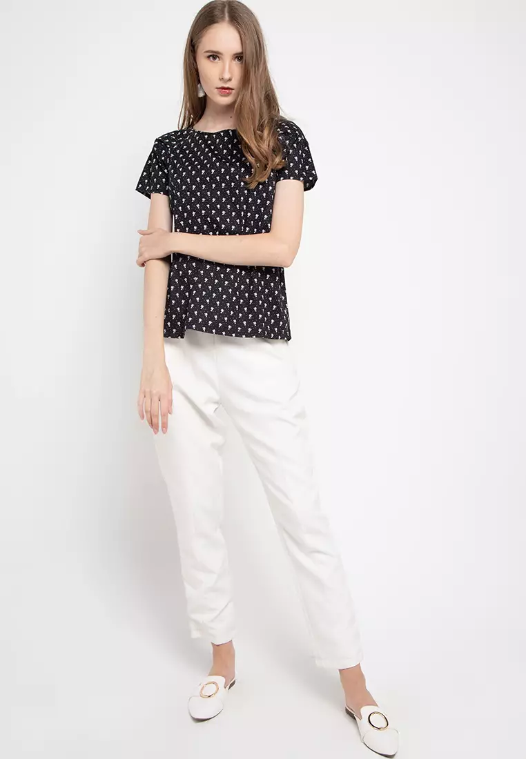 Sophistix Annette Blouse in Black Print