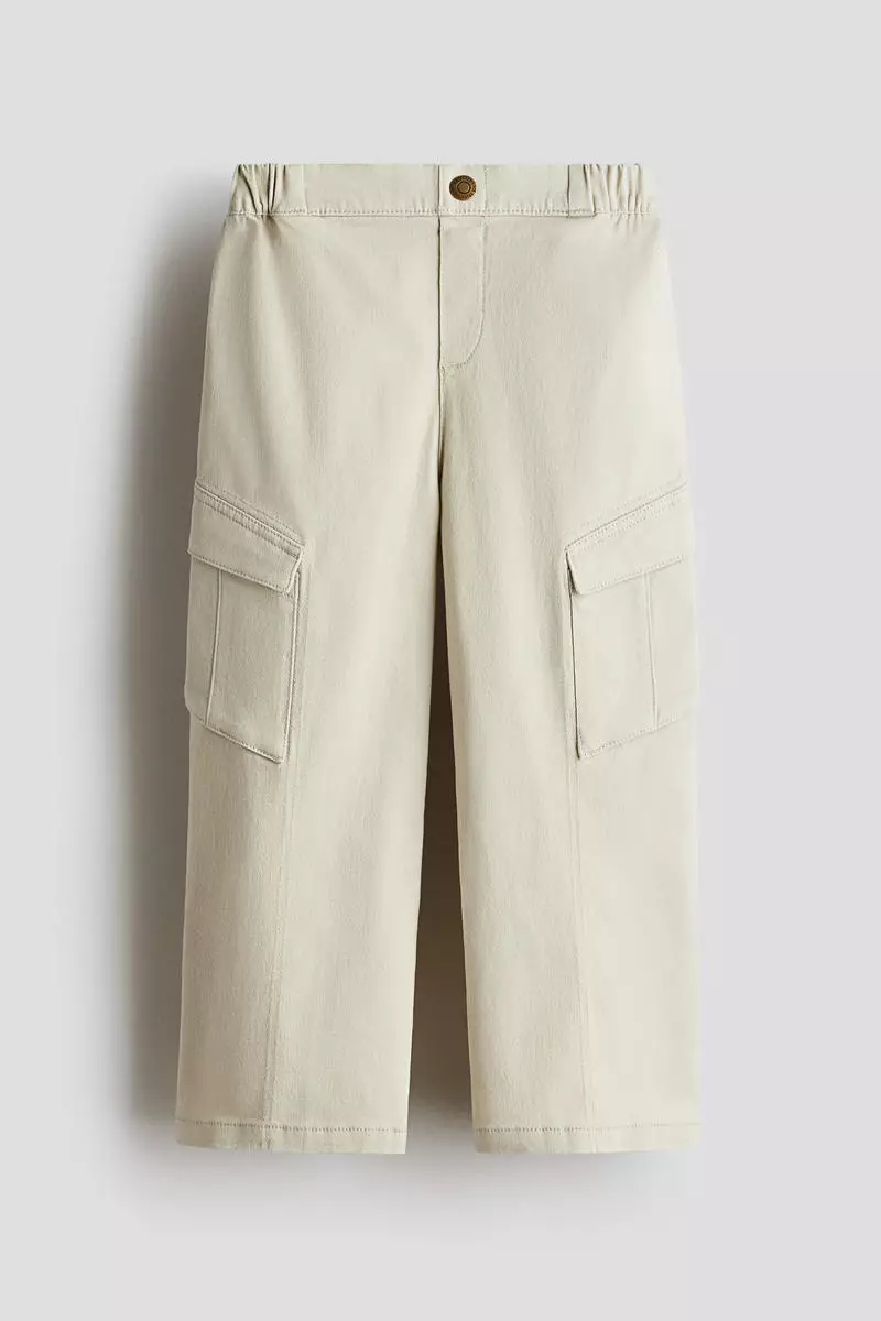 Cotton twill cargo trousers