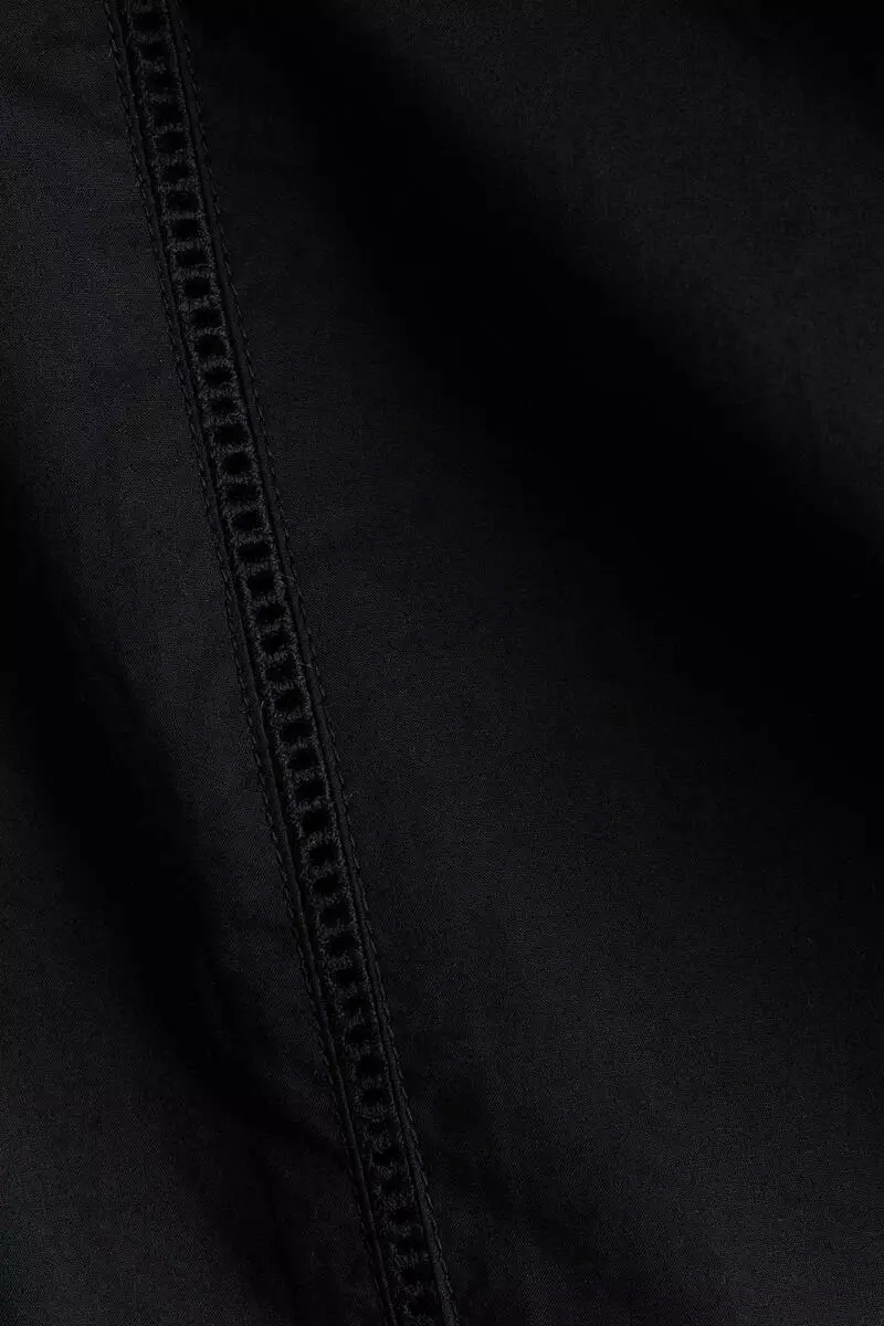Tie-detail cotton shirt