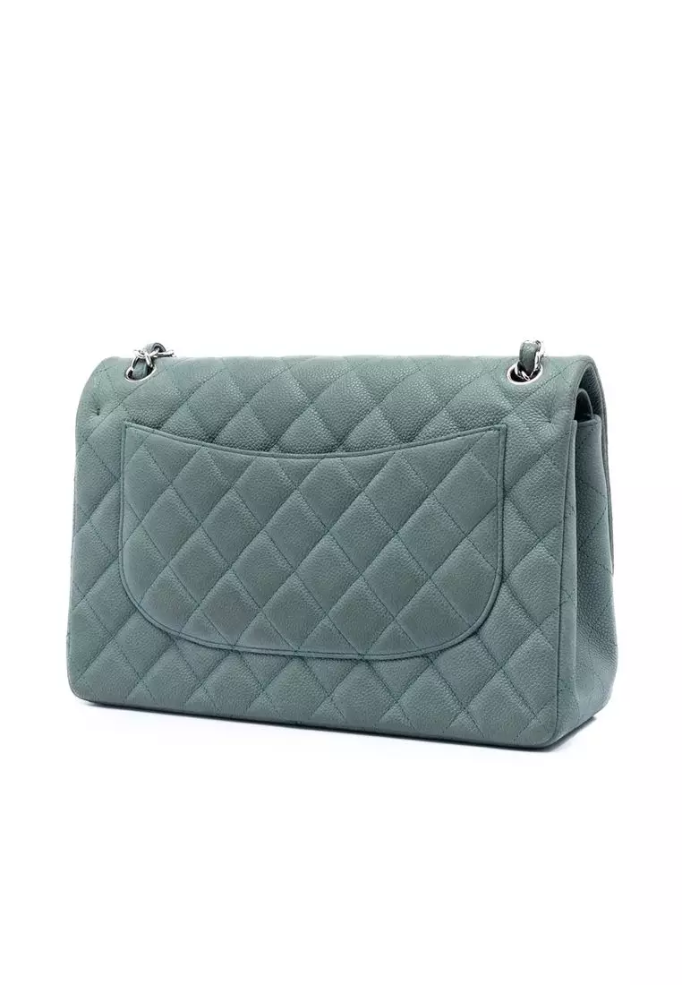 Pre-Loved Chanel Jumbo Classic Iridescent Caviar Double Flap