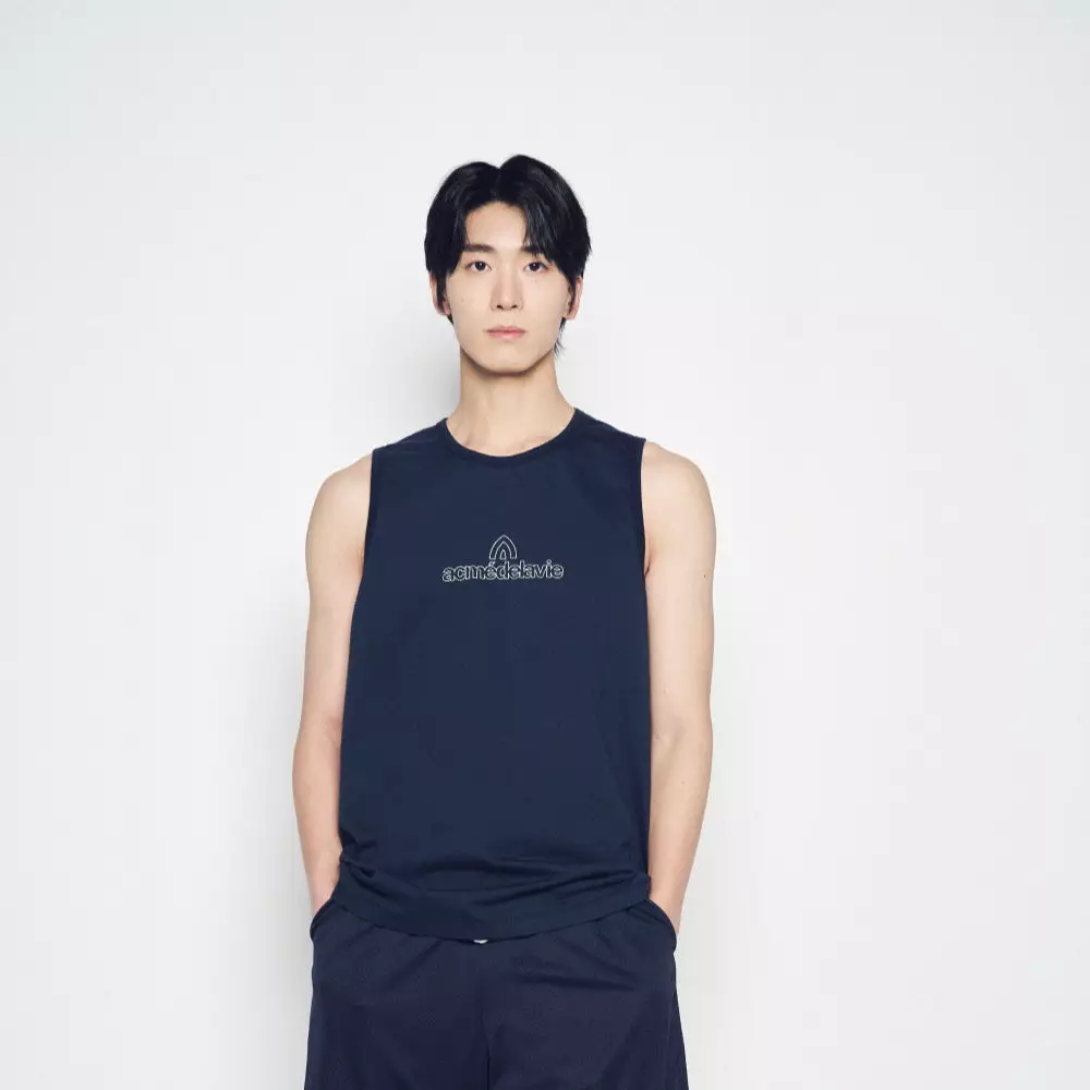 西洋貴族のジャガードブラウス | Sleeveless - Dark Navy[2026年6月上旬-6月下旬発送予定]