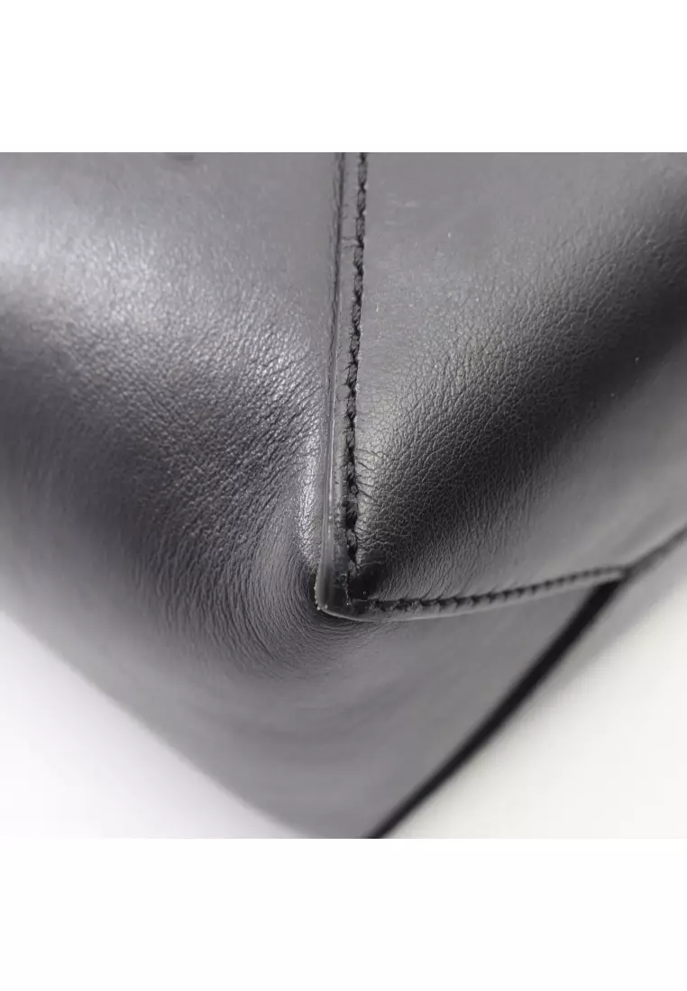Pre-Loved LOEWE puzzle fold mini 2WAY Handbag leather black