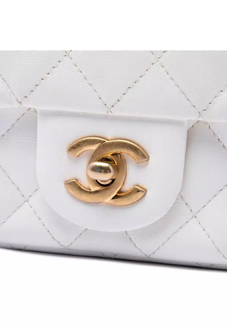 Pre-Loved Chanel Mini Square Lambskin Romance Single Flap