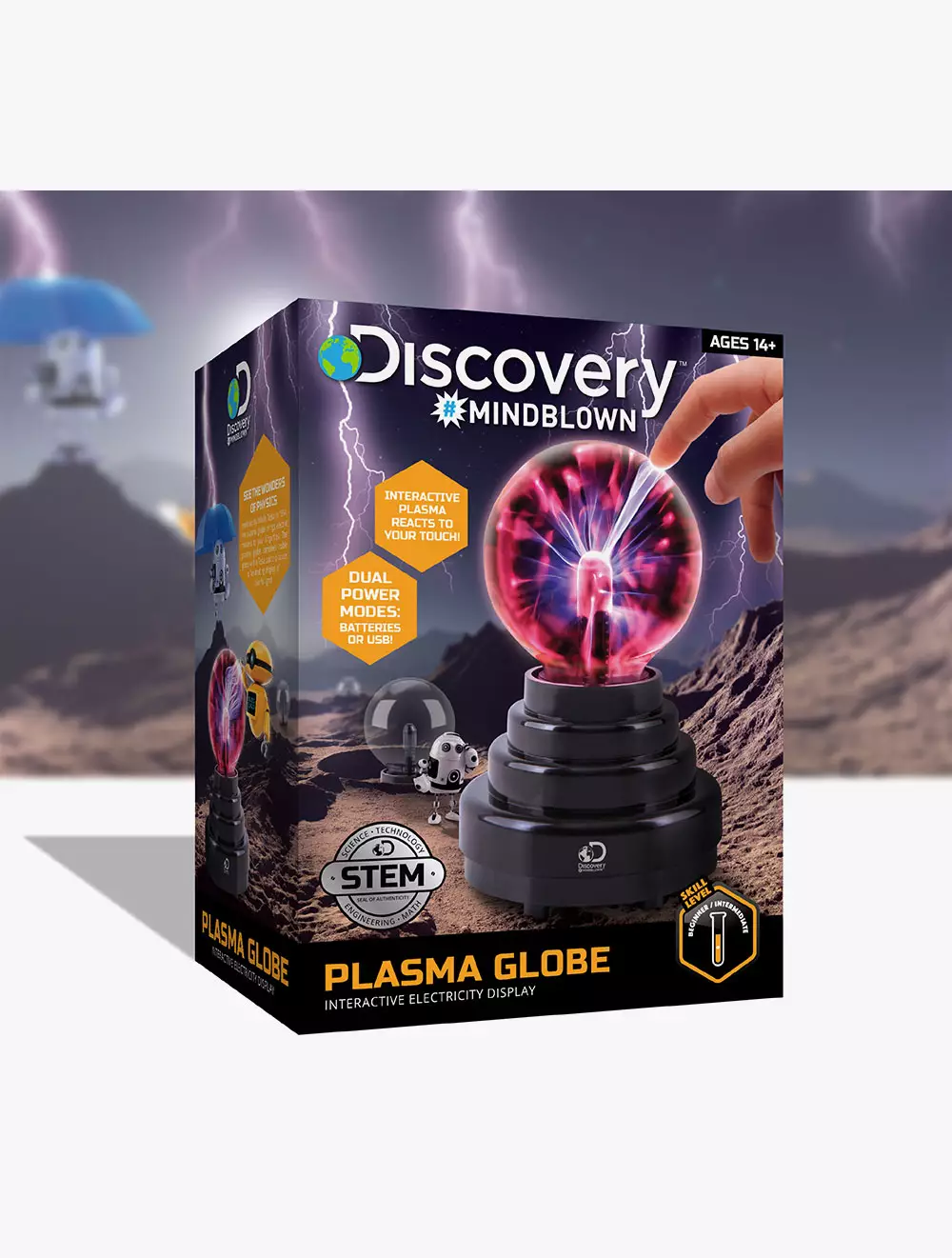 Discovery Mindblown Plasma Globe With Interactive Electricity Display - Multi
