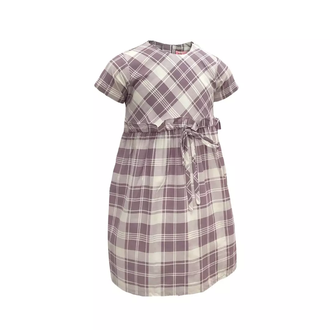 Pingu Dress Anak Perempuan Kotak - Kotak Pendek 90525526