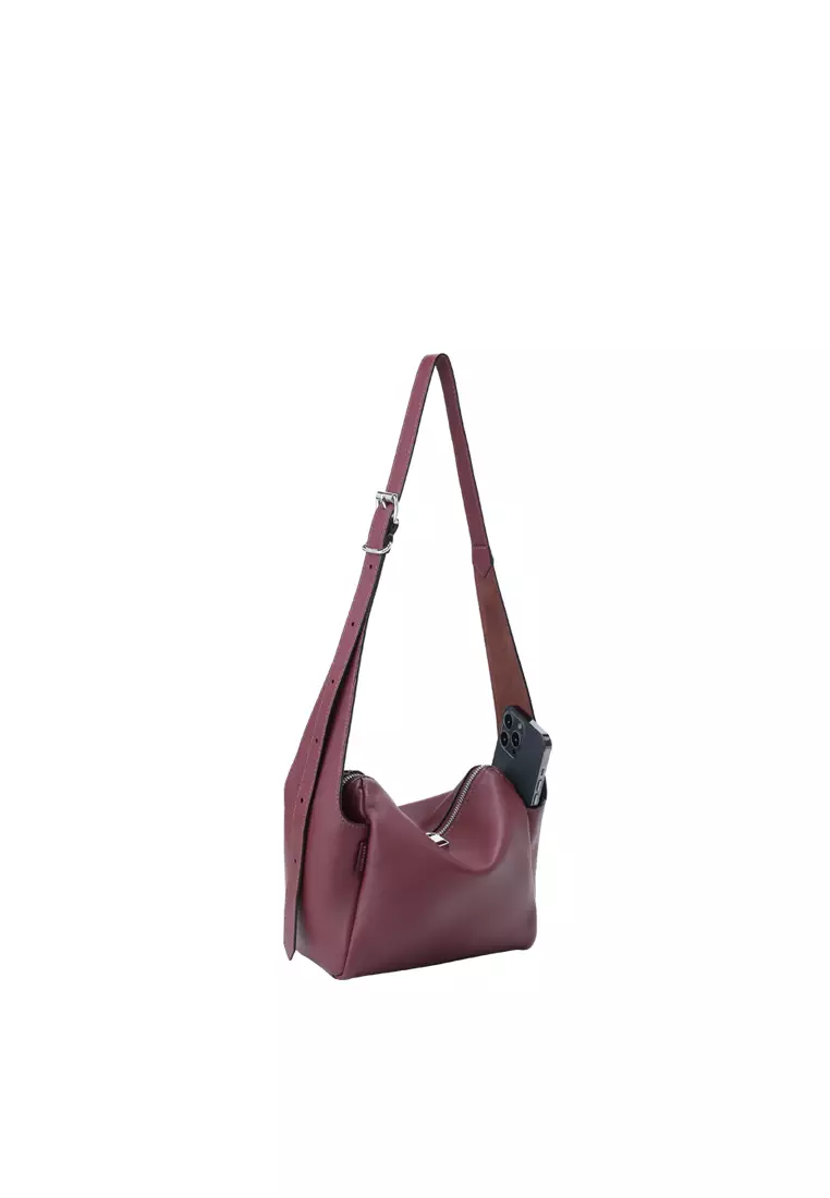 Petrichor Pockets Shoulder Bag Small - Berry
