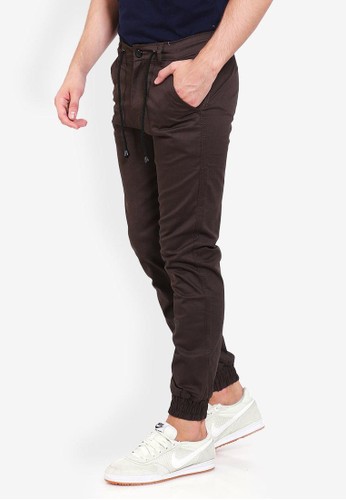 Jual Allends Maze Jogger  Dark Brown Original ZALORA 