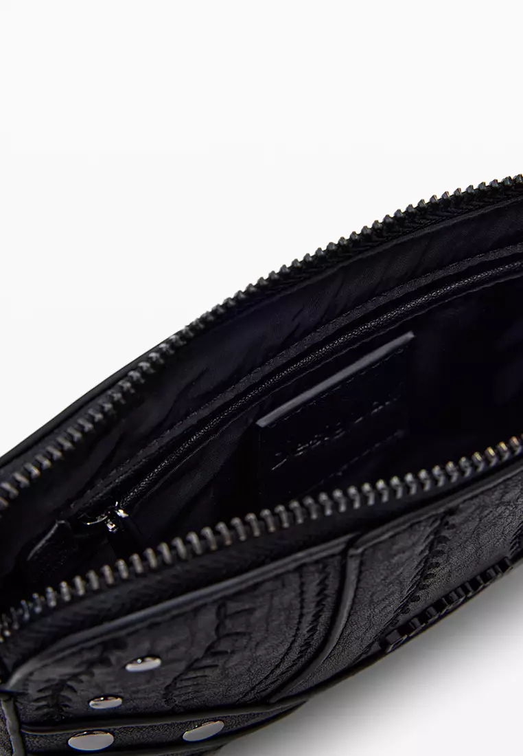 Medium embroidered crossbody purse