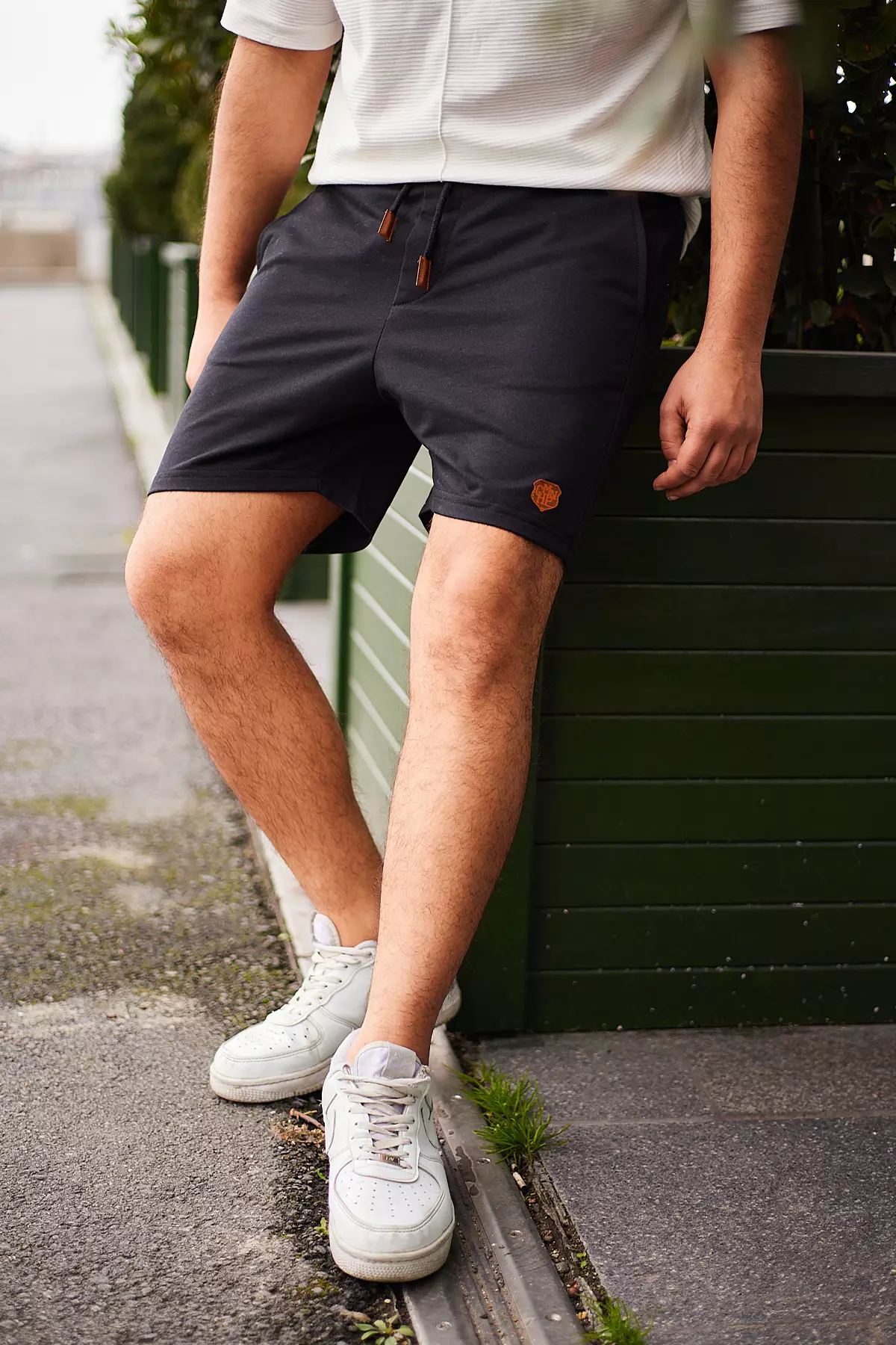 Label Woven Drawstring Shorts