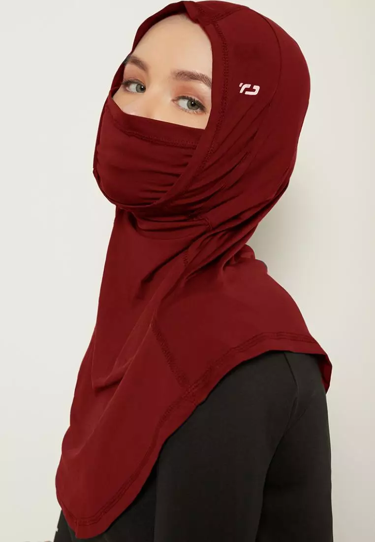 Td Active LH054 kerudung olahraga dengan penutup mulut hijab sport Alfa