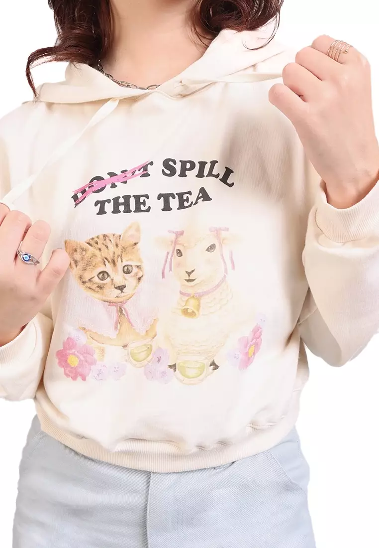 Tea Cropped Hoodie