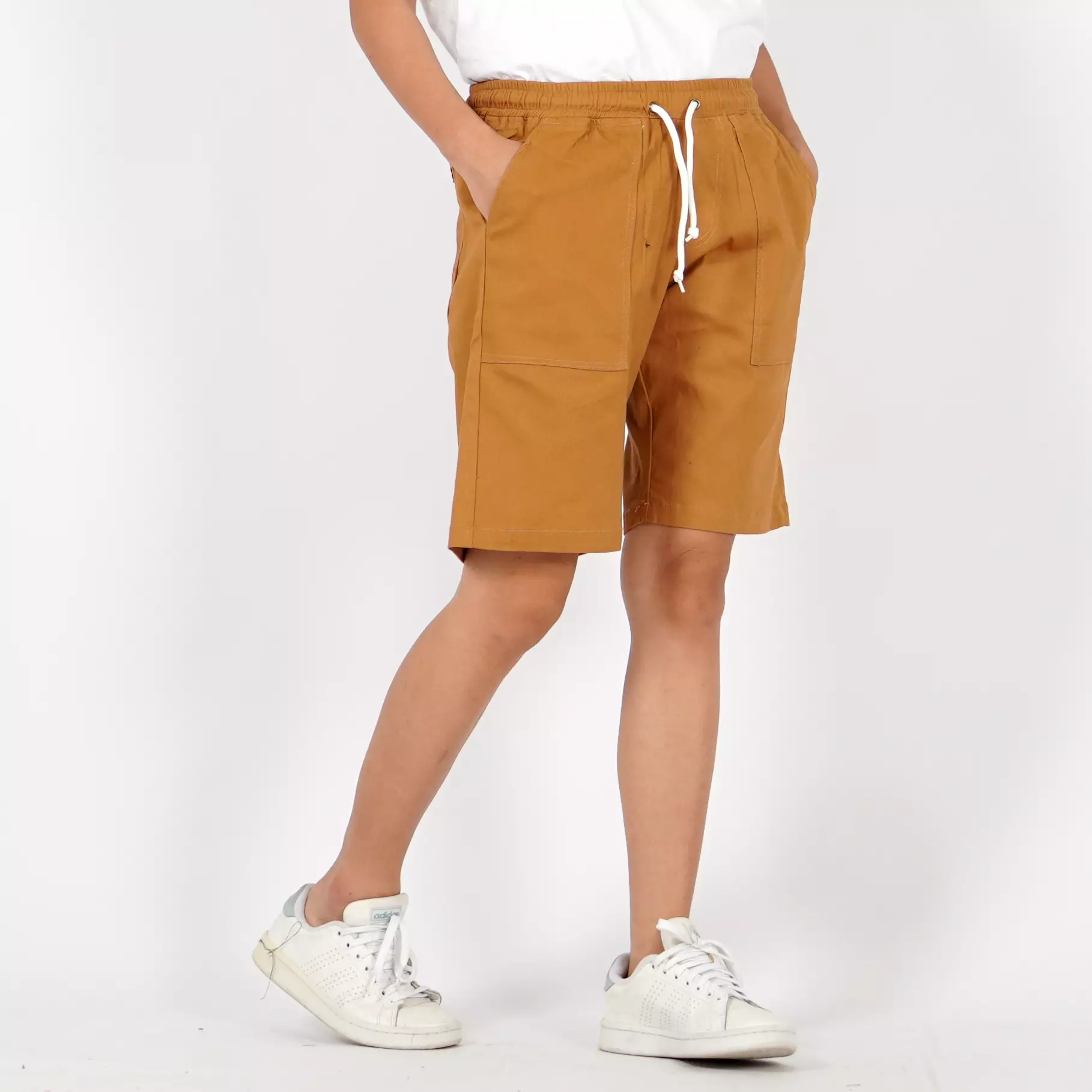  GWEN Celana Chino Pendek Celana Pendek Wanita Celana Santai - CARAMEL