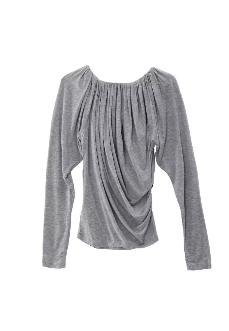 Layered Cowl-neck Top