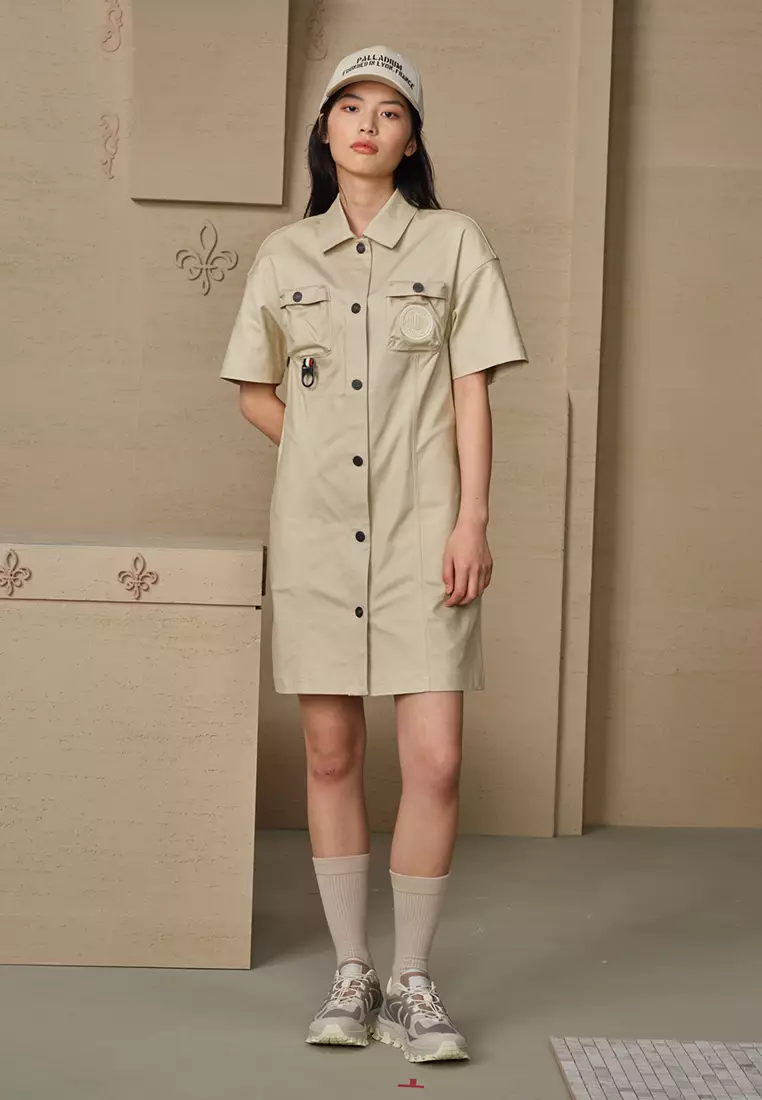 女裝 PALLADIUM LOGO 落肩口袋連身裙
