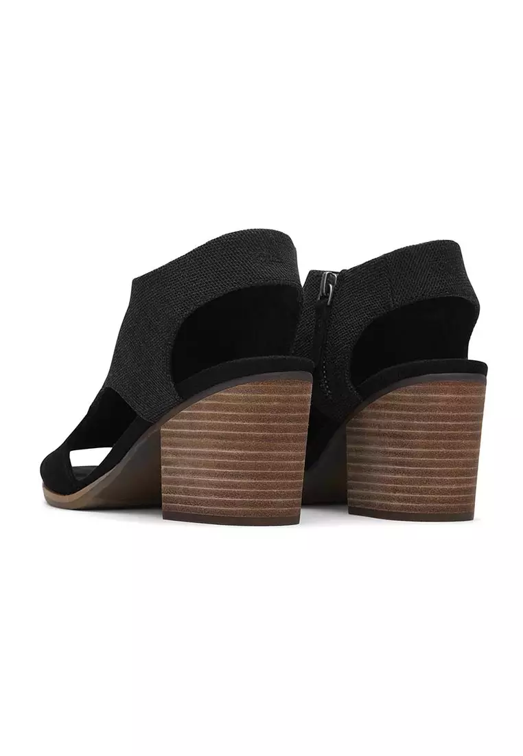 Women Eliana Black Suede/Melange Woven Shoes