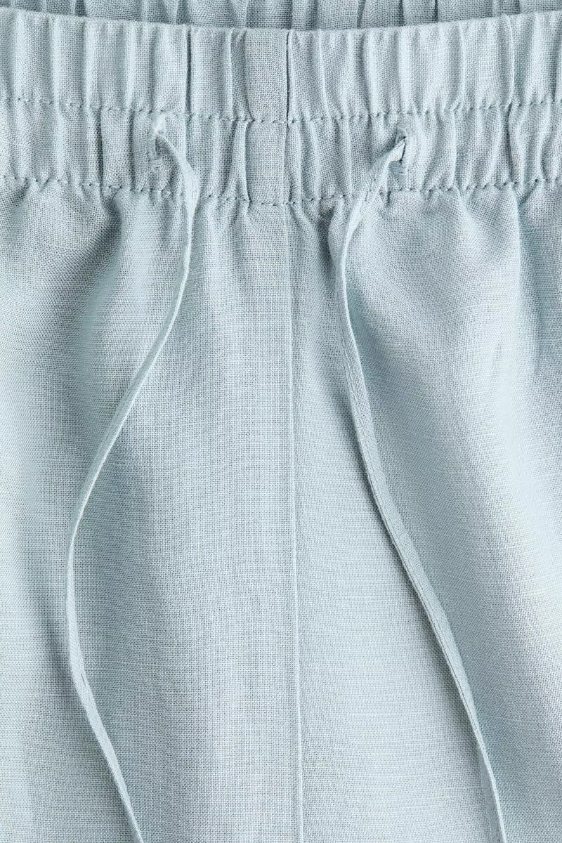 Linen-blend trousers