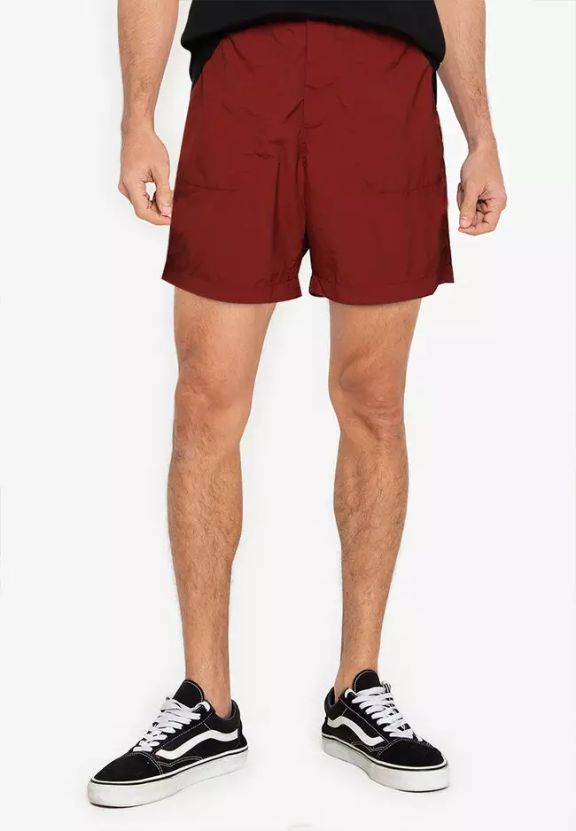 Red deals nylon shorts