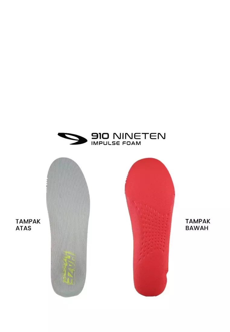 910Nineten HAZE TEMPO sepatu lari - OLIVE/KUNING/TEMBAGA