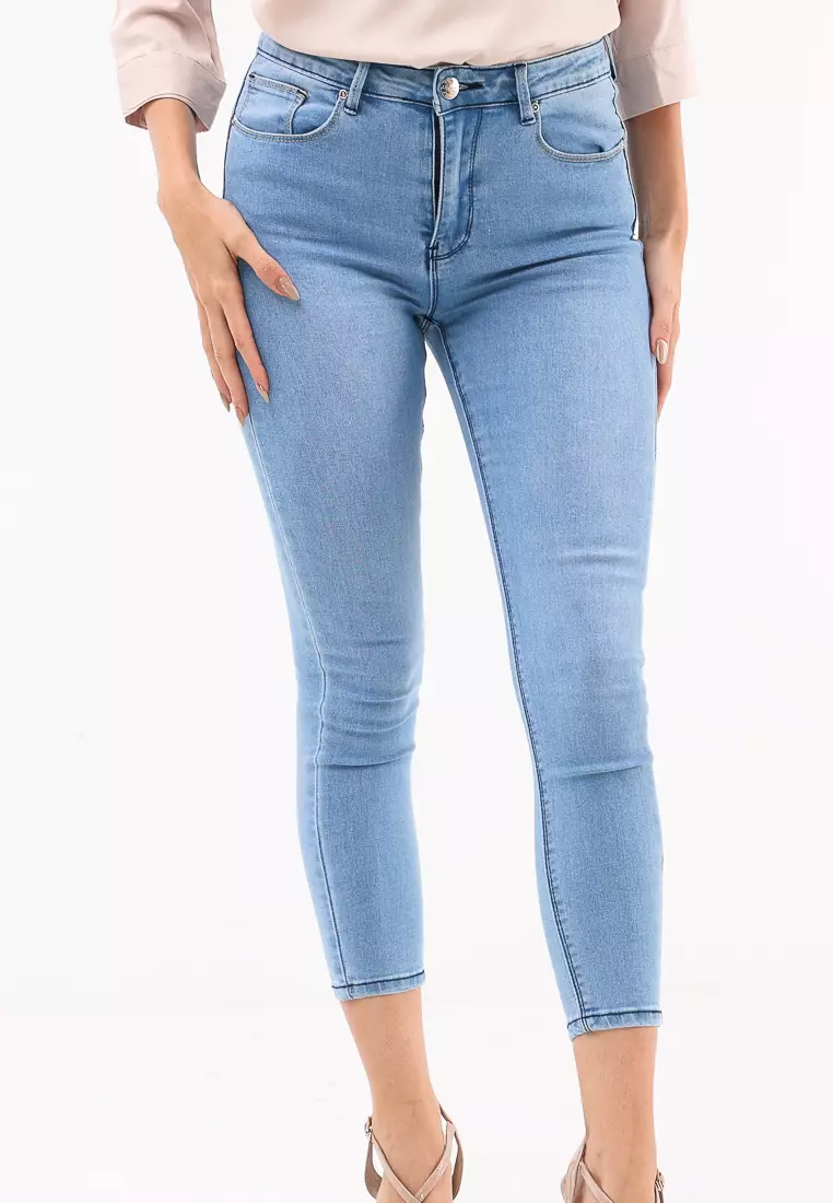 Buy Freego Ladies Cropped Skinny High Waist Jeans 2025 Online