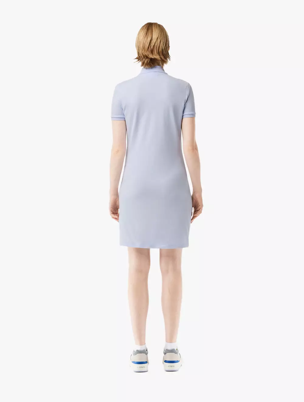 Women's Stretch Cotton Piqué Polo Dress - Blue