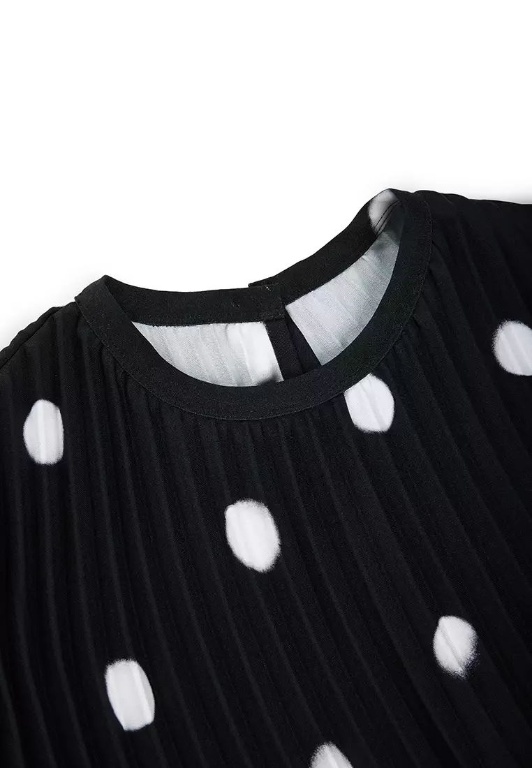 JNBY Women's Short-Sleeved Polka Dot Dress