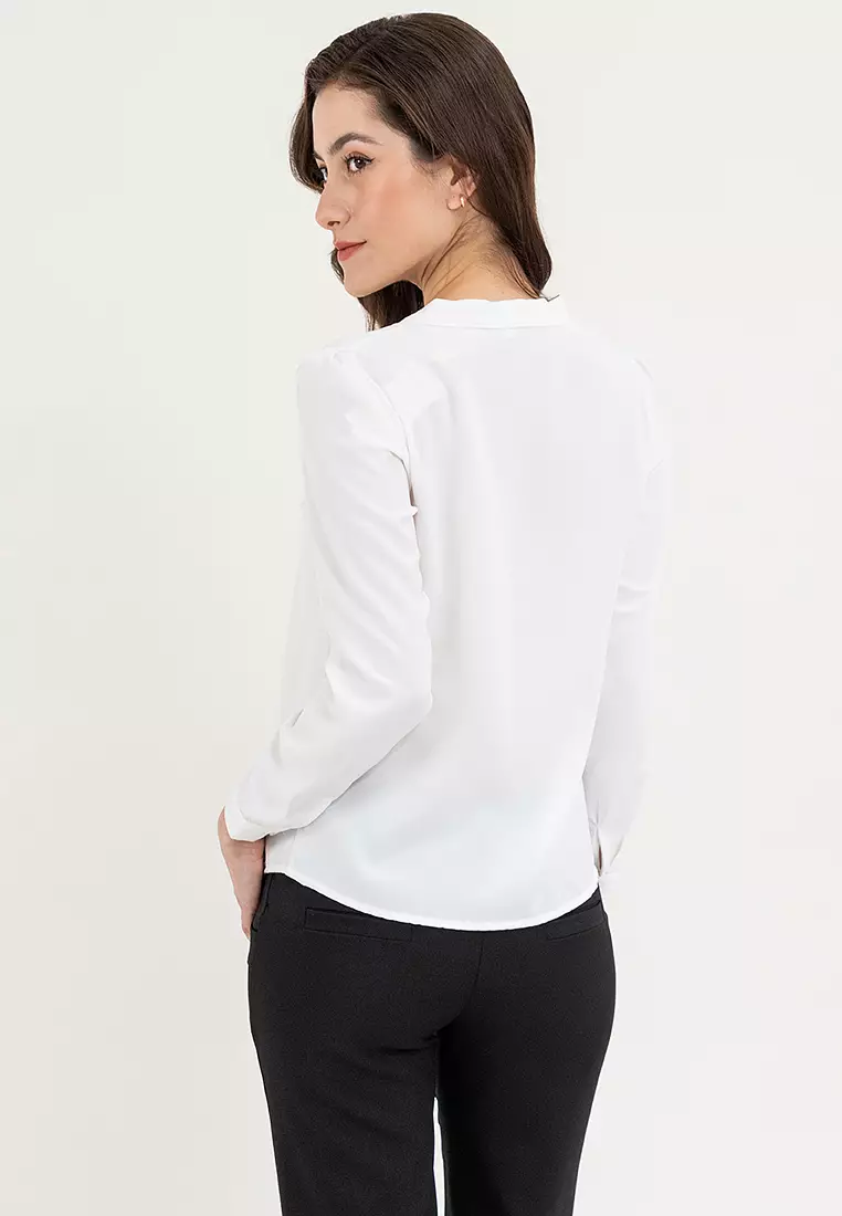 Tie Front Accent Blouse