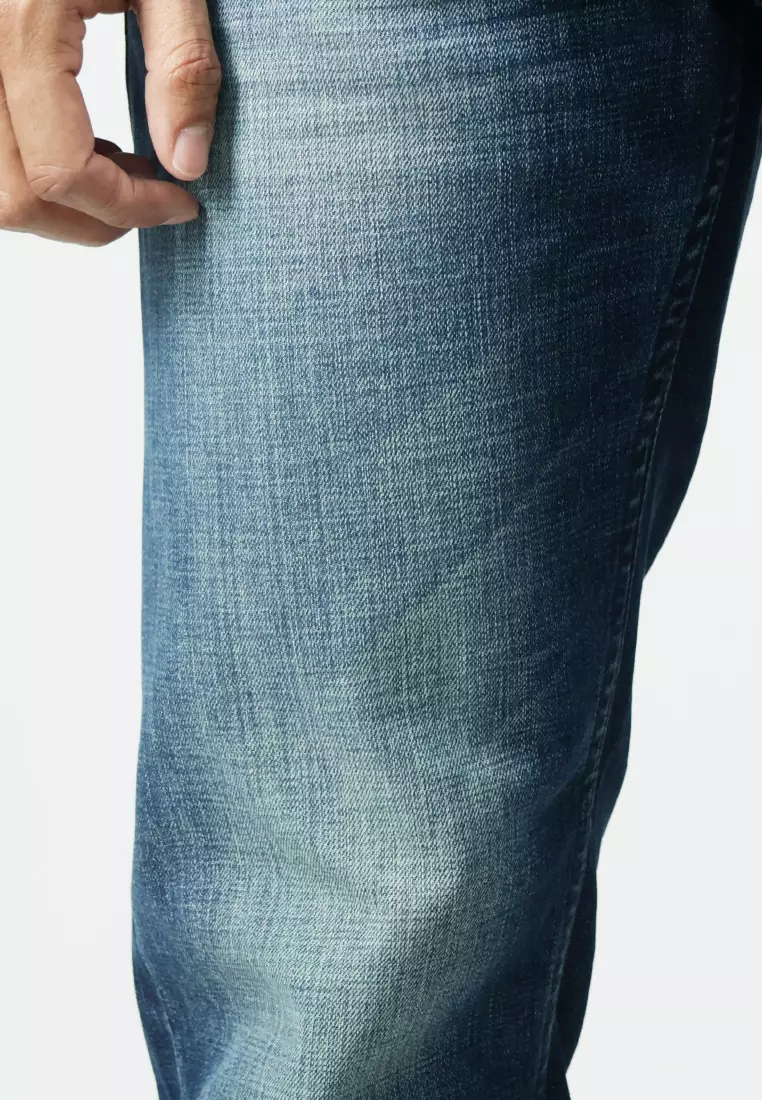 Emba Denim - BS08 Celana Panjang Denim Pria Regular Fit Dark Stone