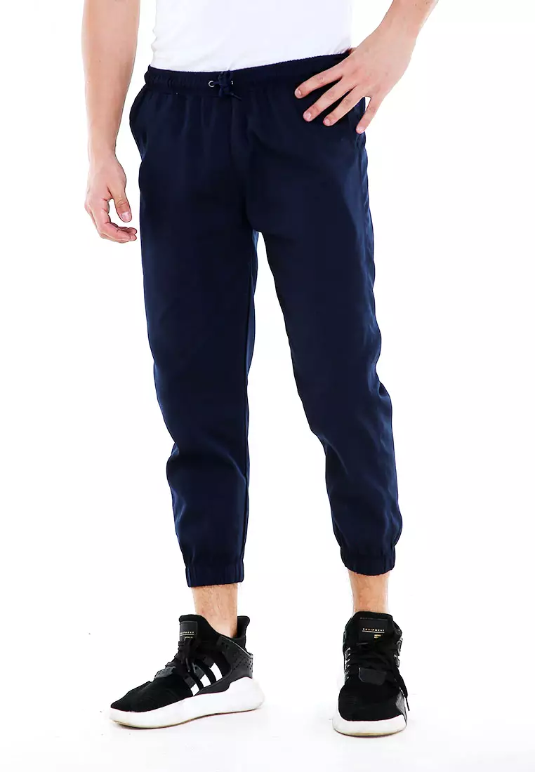 Locko Celana Panjang Sirwal Pria Simple Plain Casual Long Pants Material Baby Canvas ORIGINAL - Navy