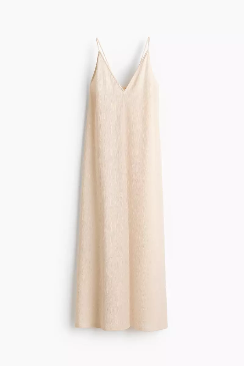 Crinkled tie-strap dress