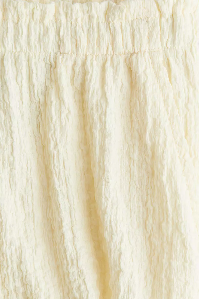 Crinkled jersey shorts