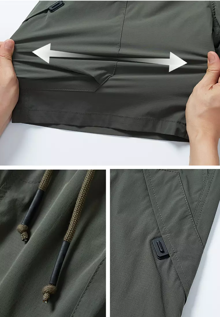 Drawstring Cargo Shorts