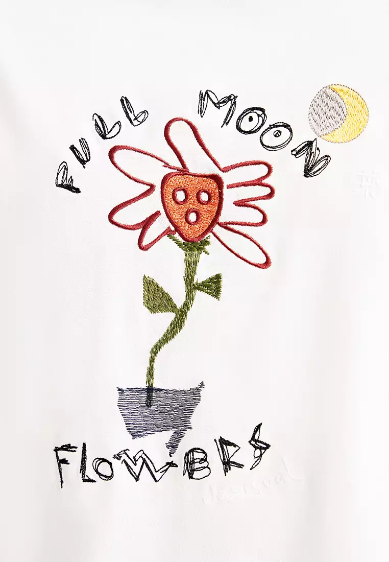 Desigual Man Moon flower T-shirt.