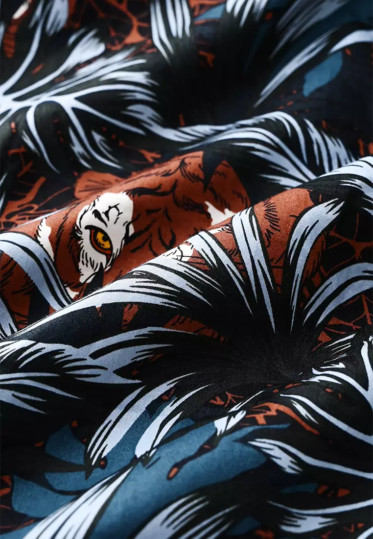 MOC Kemeja Lengan Panjang Pria Slim Fit THIGER-DARK GREY