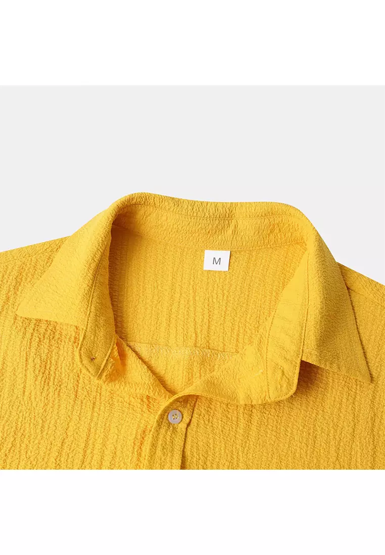 Solid Color Short-Sleeved Shirt YL-A89