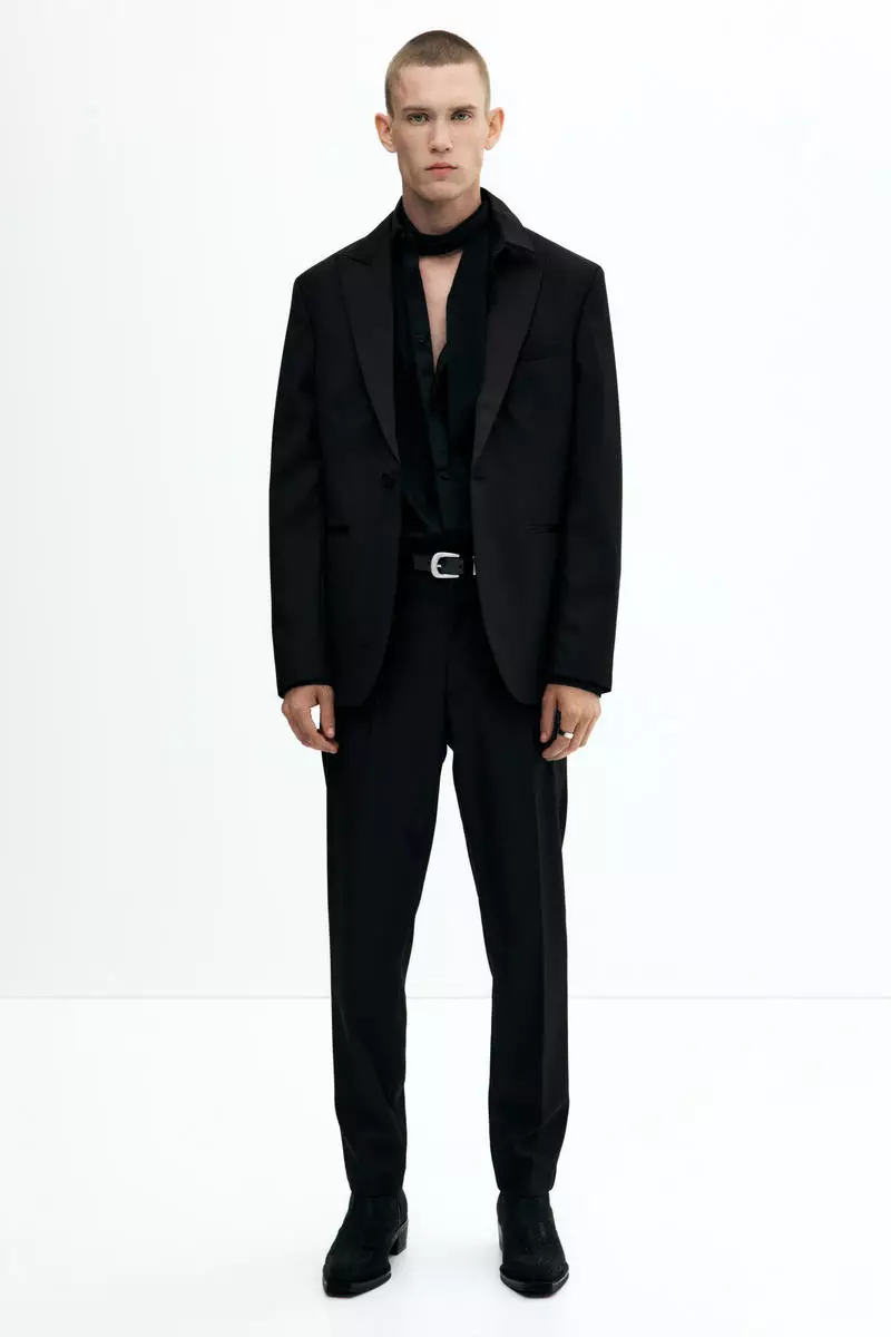 Slim Fit Wool-blend tuxedo jacket