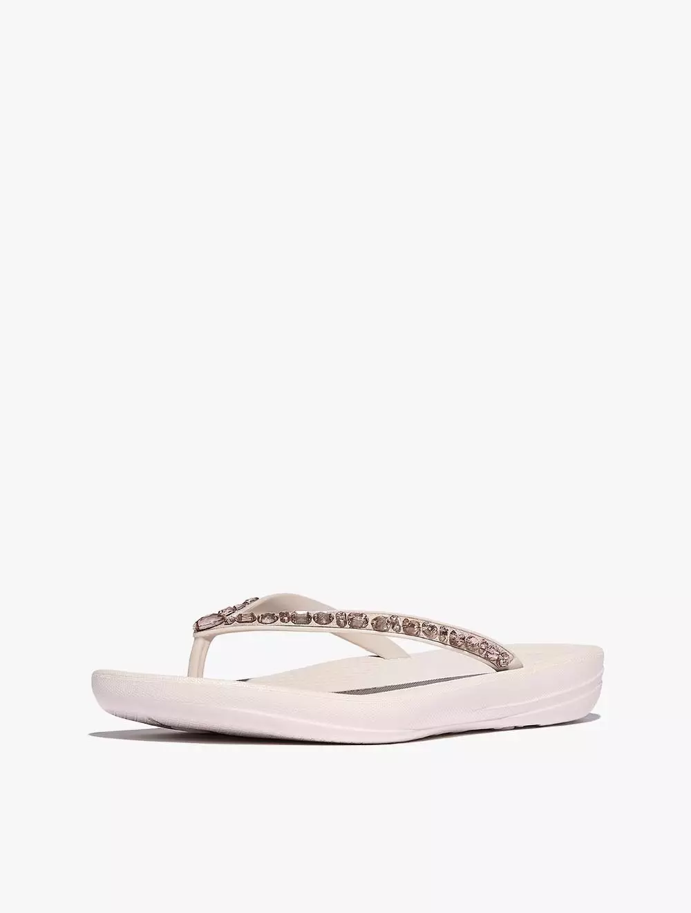 Fitflop Iqushion Multi-Crystal Ergonomic Flip-Flops - Nude Rose