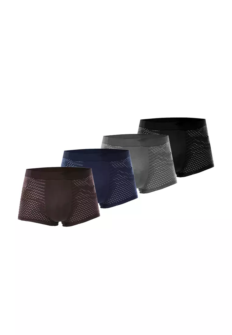 Jaymes Celana Dalam Boxer Brief Pria Size 4PCS Material Polyester ORIGINAL - Multicolor