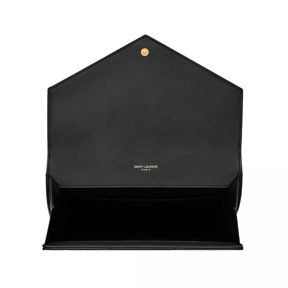 Cassandre Matelasse Flap Pouch in Lambskin Leather Black Ghw