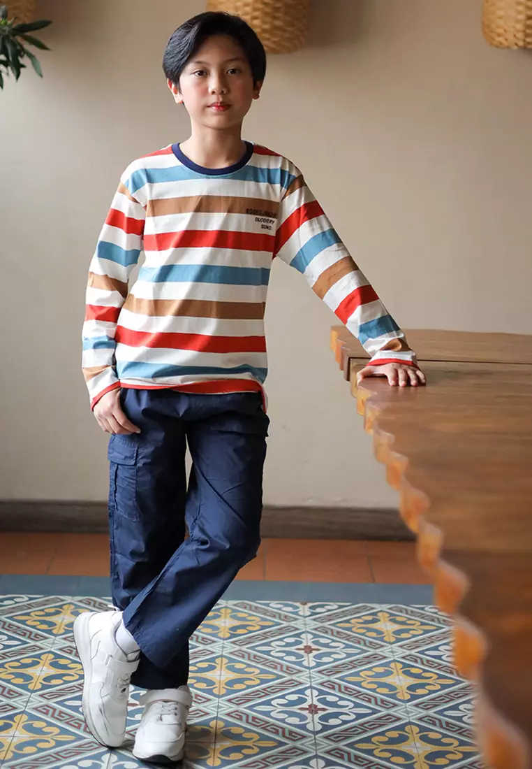 Long Pants/ Celana Panjang Chinos Anak Laki/ Rodeo Junior Navy Cargo